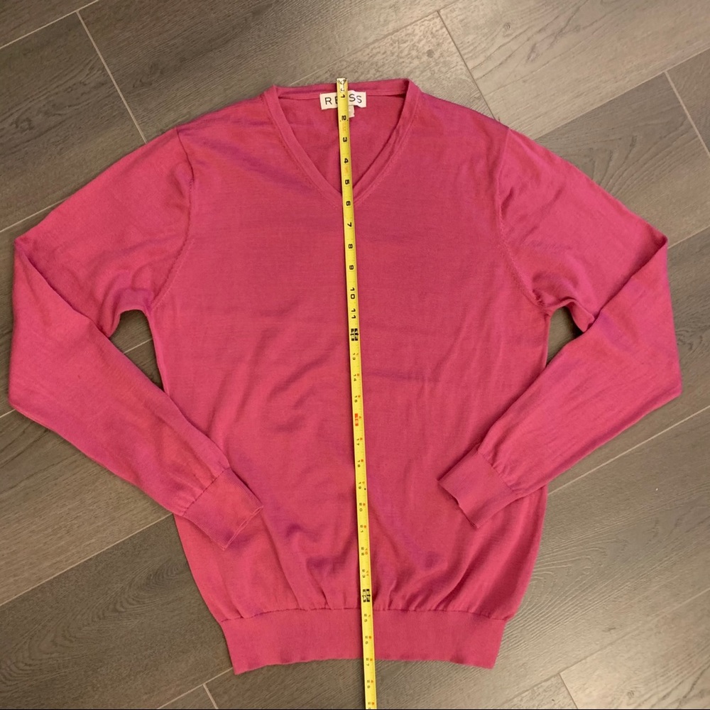 Reiss men’s cotton pink sweater (Sz L) - Picture 5 of 10